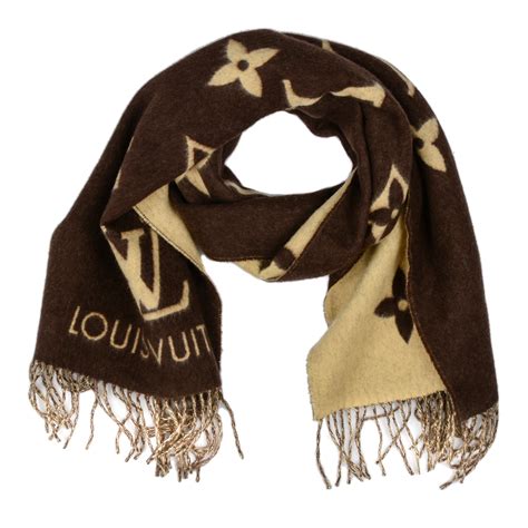 lv scarf brown.